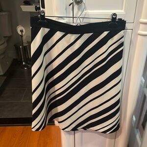 Ann Taylor Petite Navy and White Striped Women's Skirt